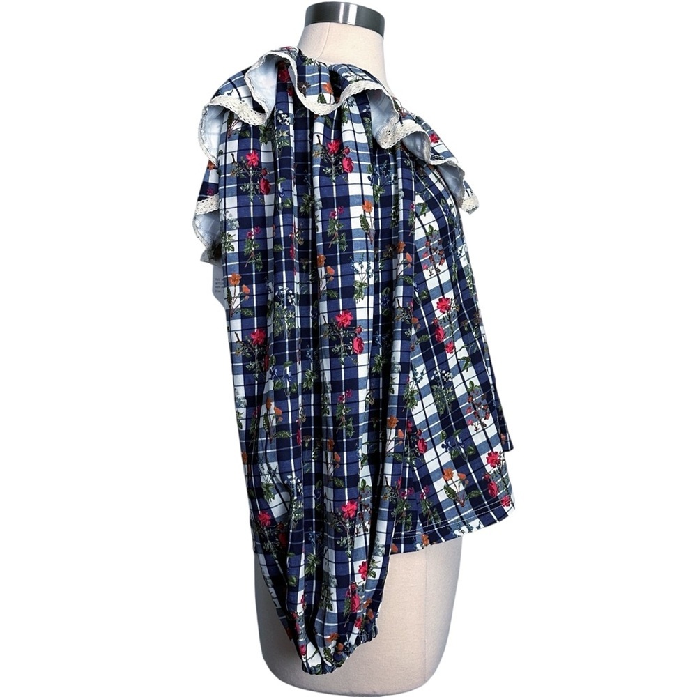 NWT Smith & Quinn Matilda Top in Garderner’s Blue Plaid Size S - Picture 6 of 13